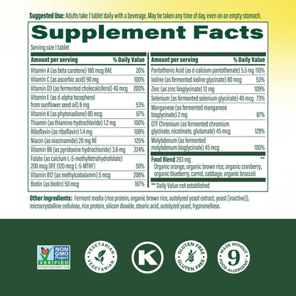 MegaFood Multivitamínico para Hombres 55+ - 90 Comprimidos