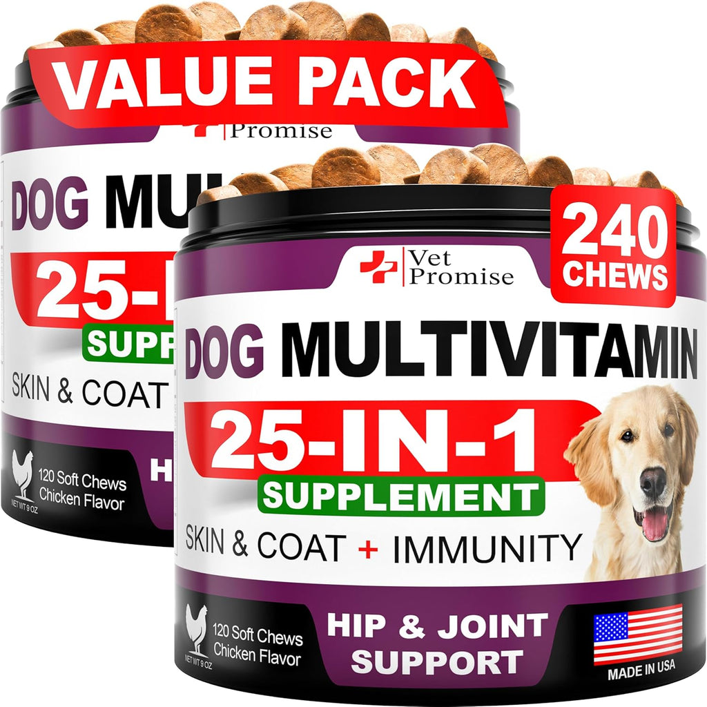 Multivitamínico masticable para perros con glucosamina - 120 comprimidos