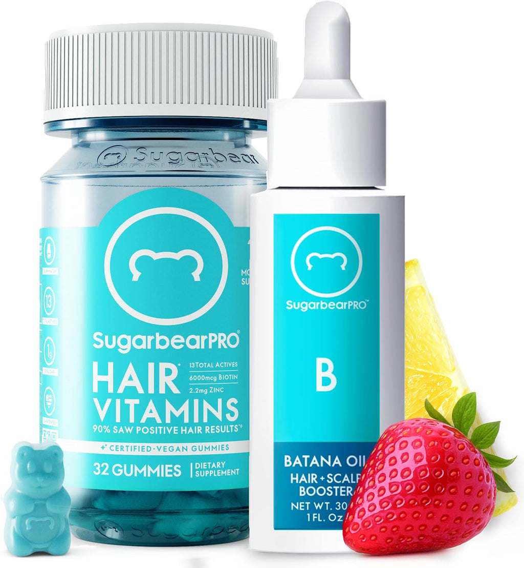 SugarbearPRO Hair Vitamin Gummy - Biotina 6000mcg, Complejo SmartRoot, 14 Días