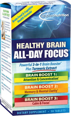 Applied Nutrition Healthy Brain Enfoque Todo el Día - 50 Comprimidos