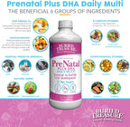 Buried Treasure Prenatal Plus DHA Complete - Liquid Prenatal Supplement with DHA and Iron