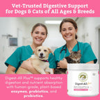 Daily Probiotics for Dogs and Cats with Digestive Enzymes and Prebiotics - Wholistic Pet Organics