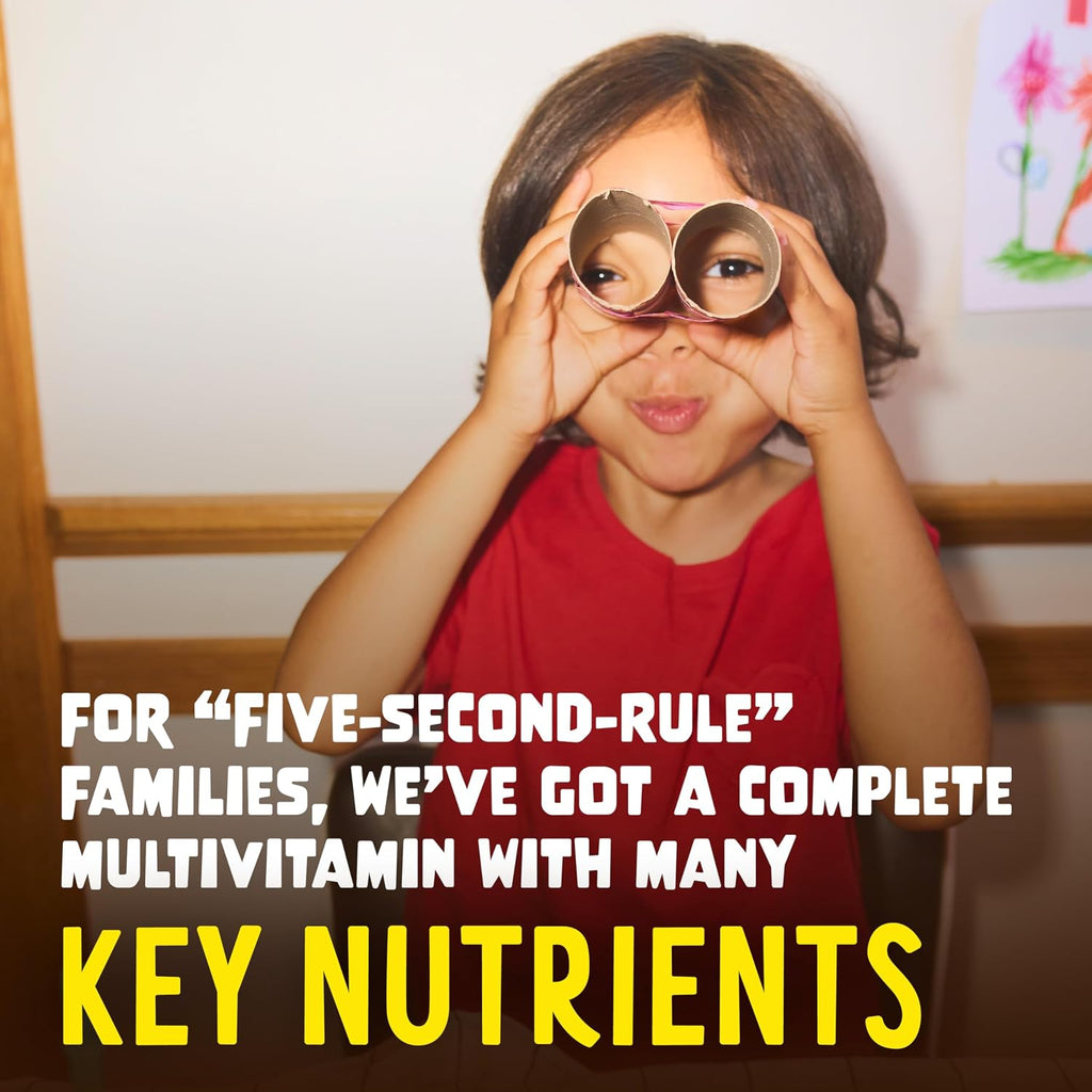 Flintstones Multivitaminas para Niños, Gominolas Sin Azúcar, con Vitaminas A, C, E, B6 y B12, Sabor Frambuesa, 60 Gominolas