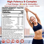 Complejo B Metilado en Gominolas 2 Pack - Vitamina B12 y Folato con B1, B2, B3, B5, Biotina, Vitamina C, Zinc, Colina e Inositol