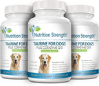 Nutrition Strength Taurina para Perros con Coenzima Q10 - Apoyo Cardíaco - 120 Comprimidos Masticables