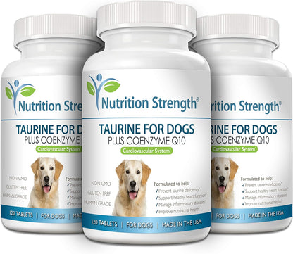 Nutrition Strength Taurina para Perros con Coenzima Q10 - Apoyo Cardíaco - 120 Comprimidos Masticables – Image 5