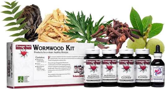 Wormwood Herbal Kit con Nuez Negra, Clavo y Quassia - Suplemento Depurativo
