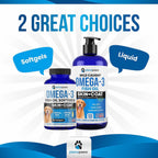 Omega 3 Fish Oil for Dogs - Aceite de Salmón para Perros - Suplemento para Piel, Pelaje y Articulaciones - 90 Cápsulas de Aceite de Pescado EPA DHA