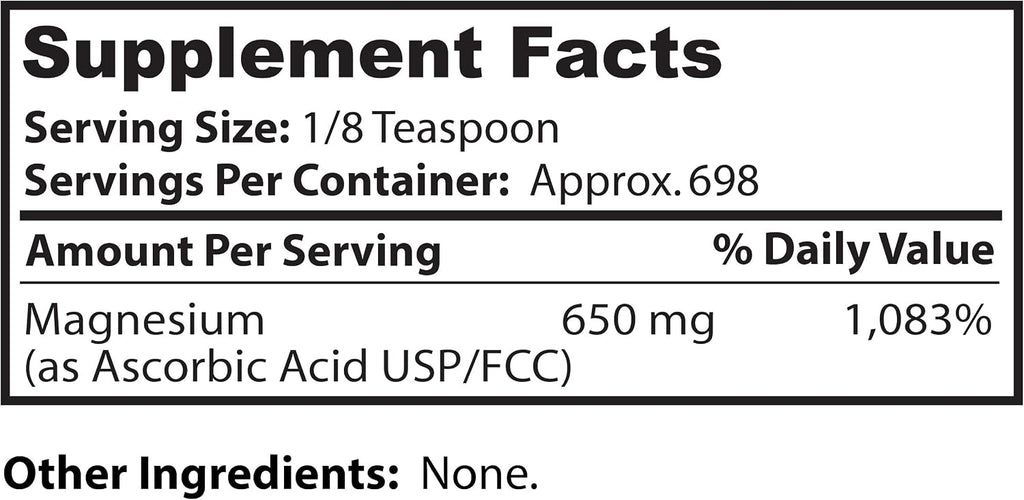 Dr. Clark Vitamina C en Polvo – Ácido Ascórbico Puro, 454 g