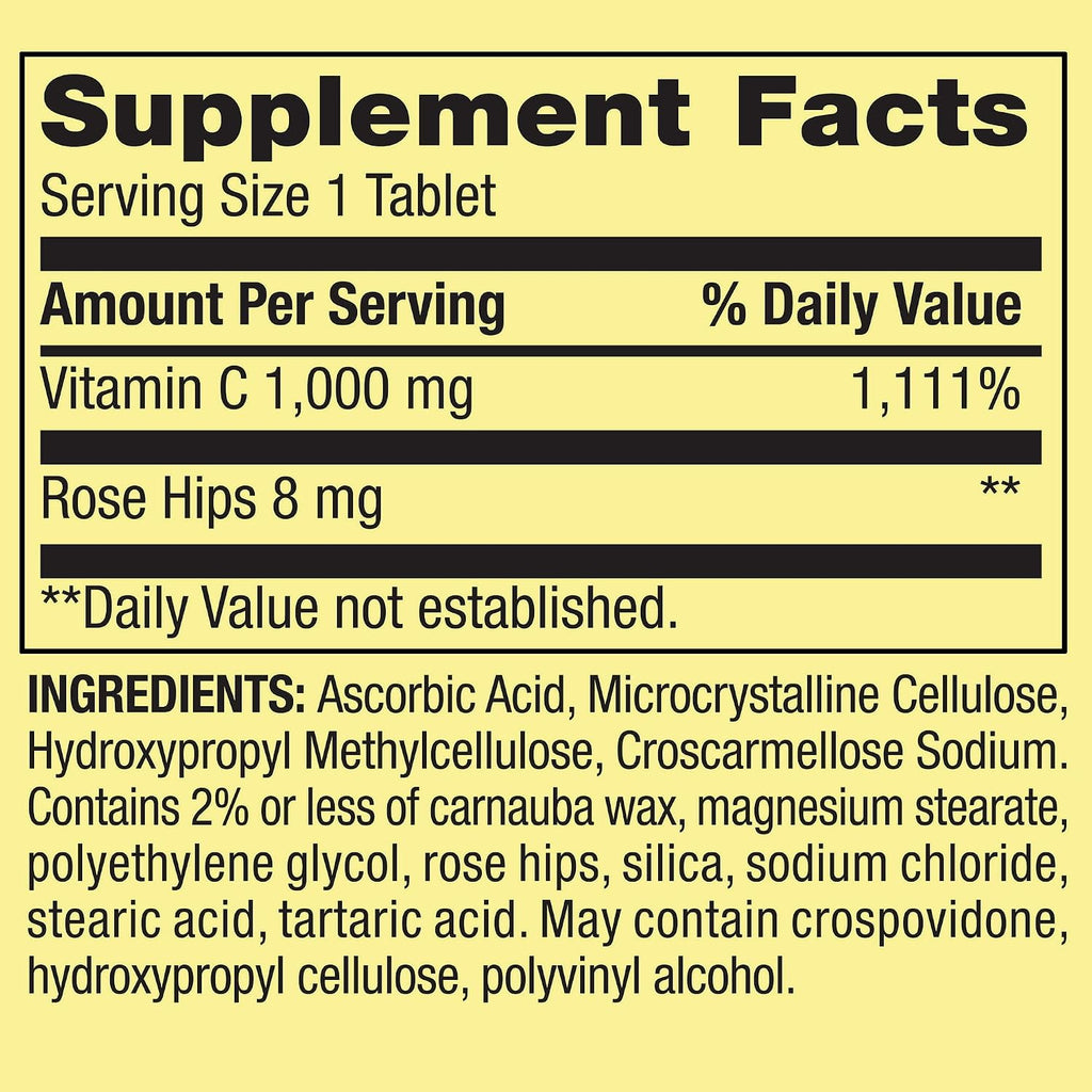 Vitamina C 1000 mg con Escaramujo, 250 Comprimidos