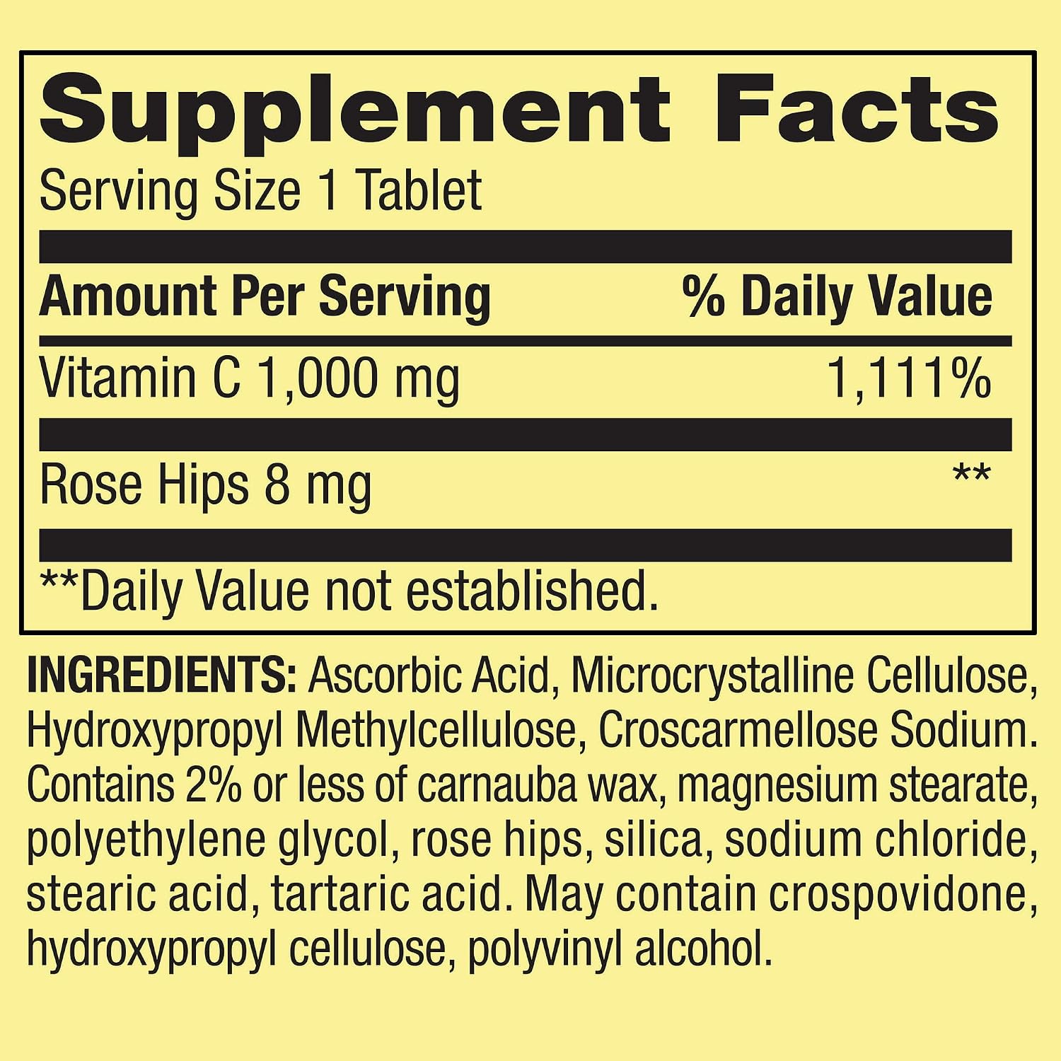 Vitamina C 1000 mg con Escaramujo, 250 Comprimidos