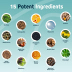 Herbtonics Sea Moss, Black Cumin Seed, Ashwagandha, Burdock Root & ACV Complex | Apoyo Inmunidad, Estrés y Digestión | 60 Cápsulas