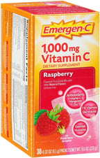 Emergen-C Frambuesa 1000 mg - Vitamina C Efervescente, Pack de 3 x 30 Sobres