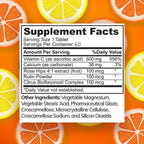Zaytun Halal Vitamina C 500 mg con Escaramujo y Bioflavonoides - 60 Comprimidos Vegetarianos