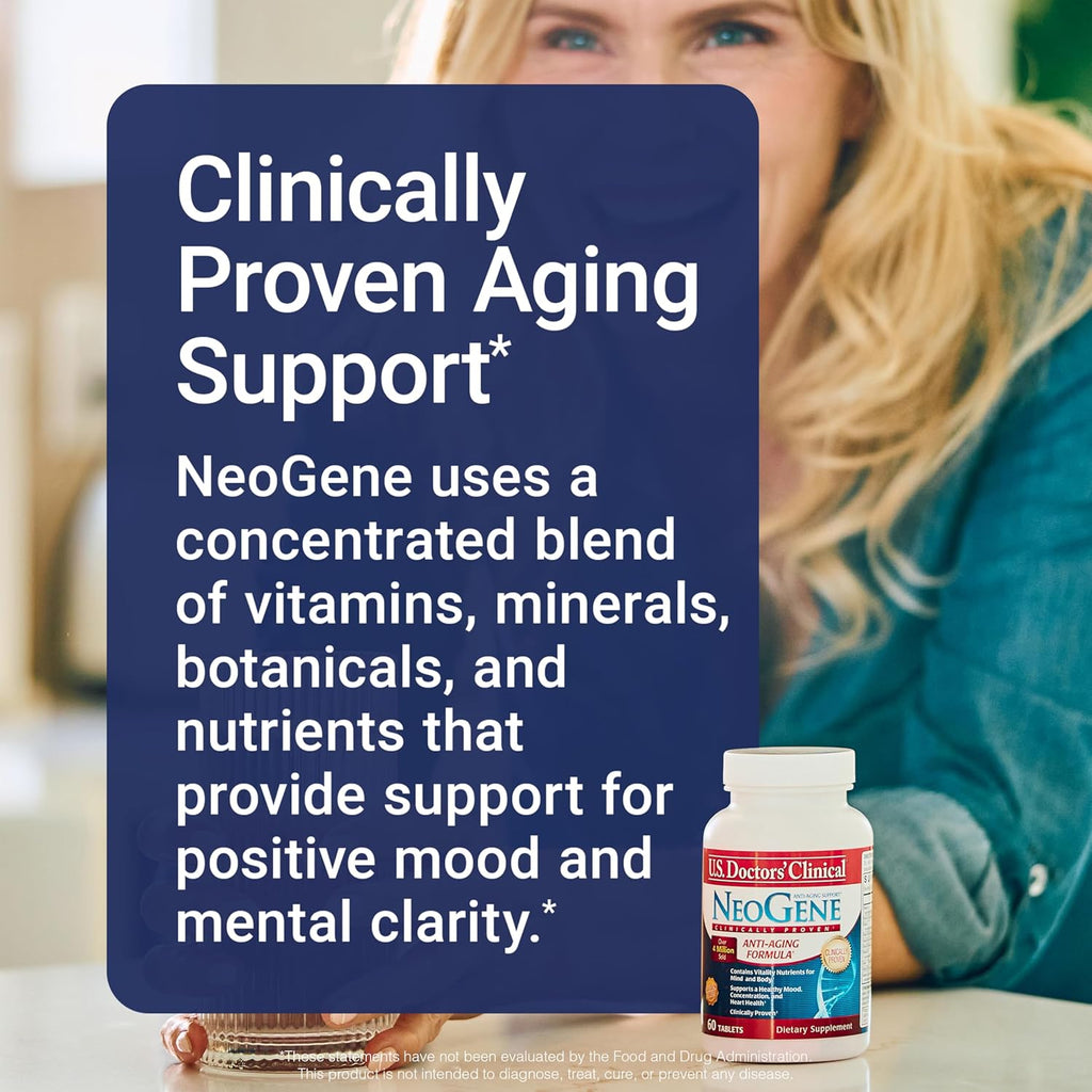 U.S. Doctors’ Clinical NeoGene – Healthy Aging Supplement with Mood, Cognition, and Heart Health Support (60 tablets)