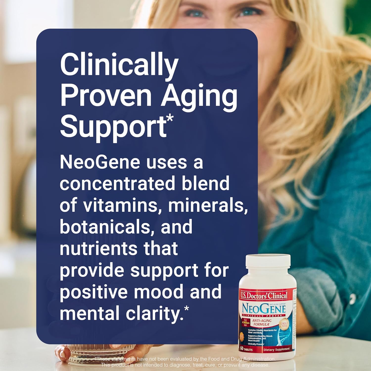 U.S. Doctors’ Clinical NeoGene – Healthy Aging Supplement with Mood, Cognition, and Heart Health Support (60 tablets)