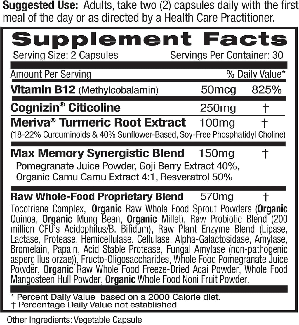 EMERALD LABS Memory Health – Suplemento para la Memoria y la Salud Cerebral