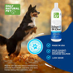 Only Natural Pet Aceite de Salmón Salvaje de Alaska para Perros y Gatos - Omega 3 y 6 - EPA y DHA - 591 ml (Pack de 2)