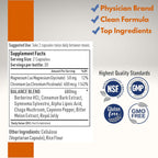 Liver Medic Blood Sugar Complex - Suplemento con Berberina, Canela, Cromo, Magnesio y Ácido Alfa Lipoico - 60 Cápsulas