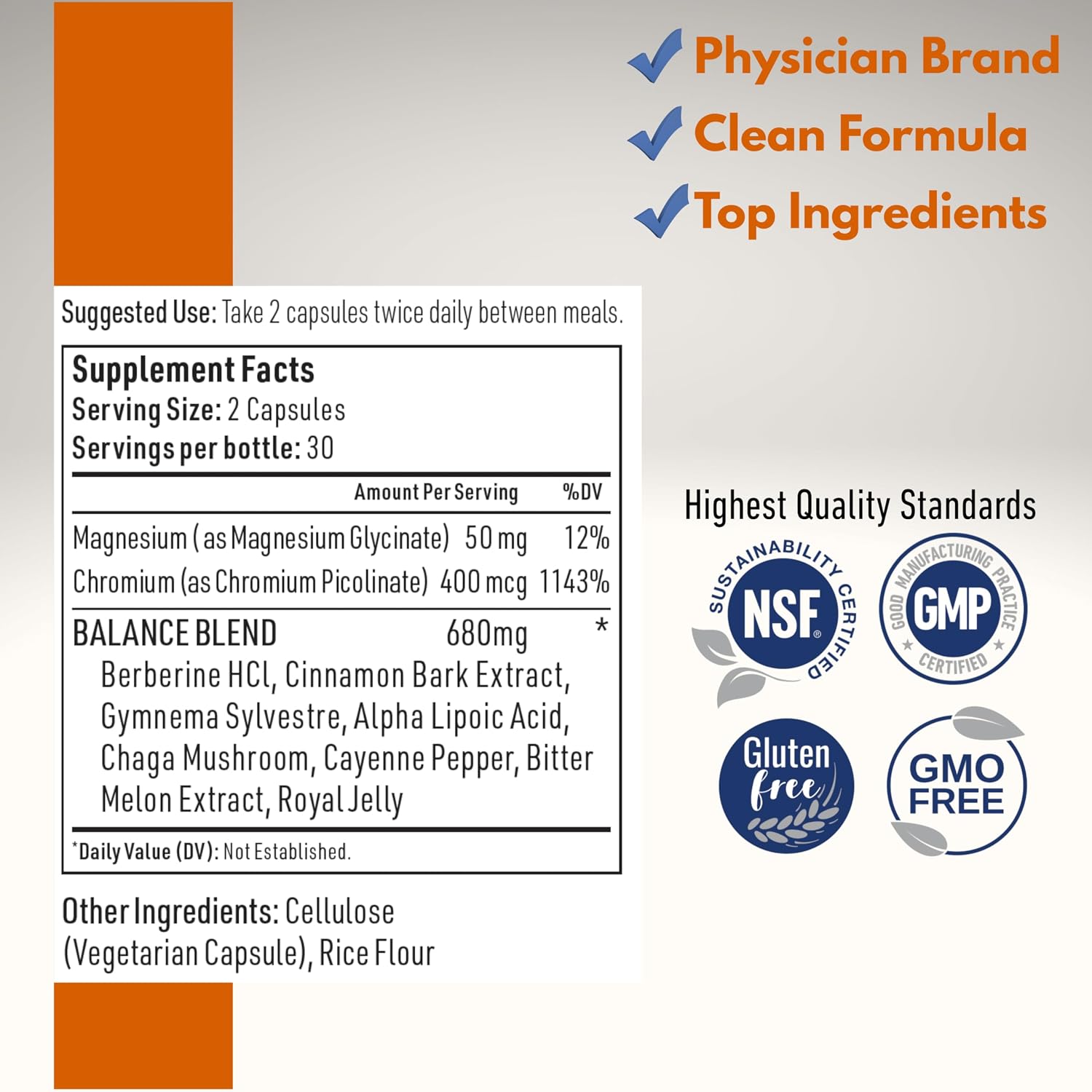 Liver Medic Blood Sugar Complex - Suplemento con Berberina, Canela, Cromo, Magnesio y Ácido Alfa Lipoico - 60 Cápsulas