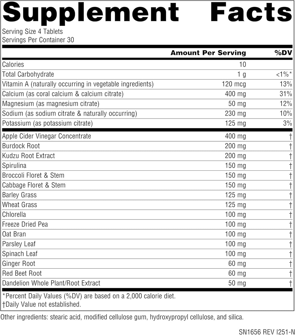 Source Naturals Alkaline Balance 120 Comprimidos - Apoyo al Equilibrio del pH
