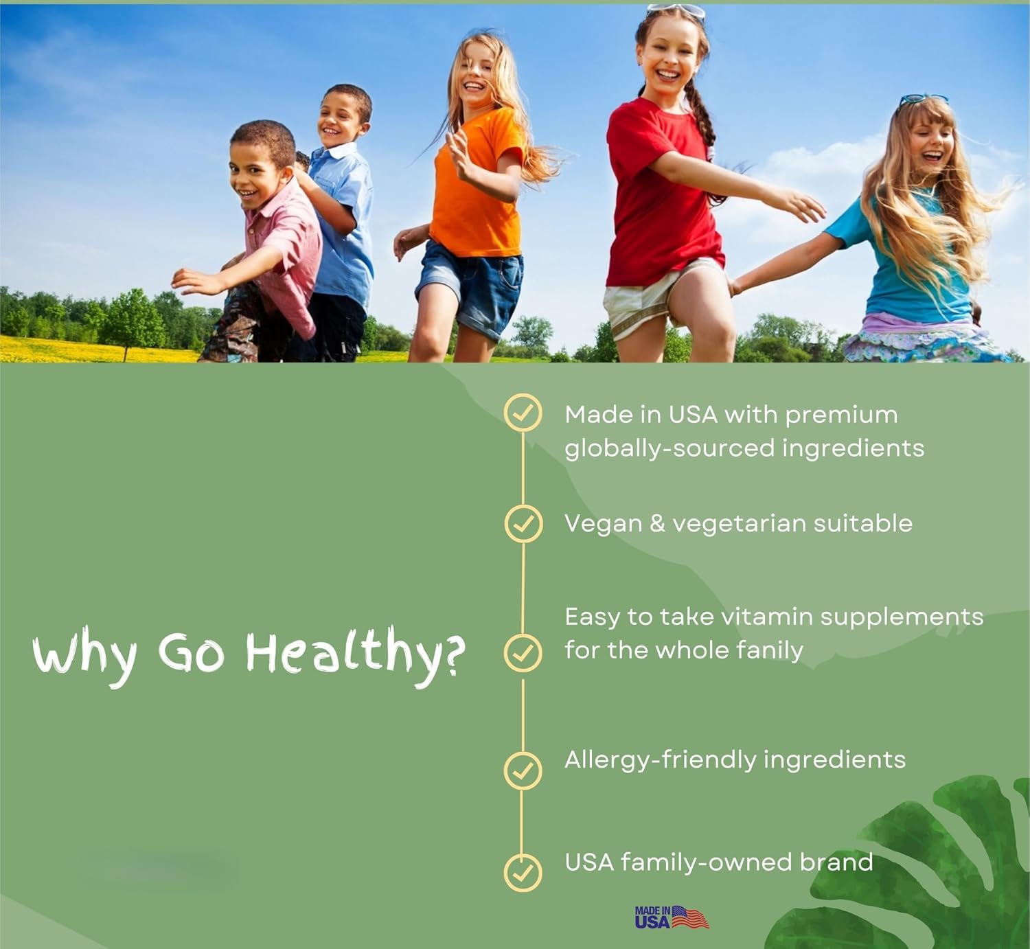 Go Healthy Kids Multivitamínico Líquido | Sabor Melocotón Mango | 30-60 Dosis