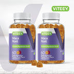 Viteey Gominolas de Maca Negra - 120 Gominolas con Sabor a Maracuyá - Vegano, Sin Gluten