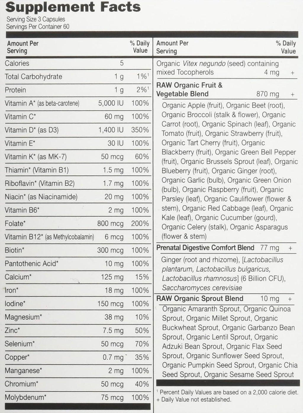 Garden of Life Vitamin Code RAW Prenatal, 90 cápsulas