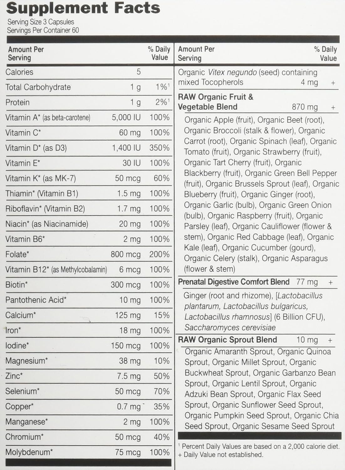 Garden of Life Vitamin Code RAW Prenatal, 90 cápsulas