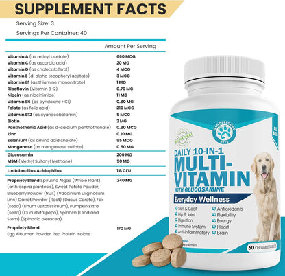 Wanderfound Pets 10-en-1 Multivitamínico – Vitaminas del grupo B y antioxidantes: Ayudan a mantener la energía y – Image 5