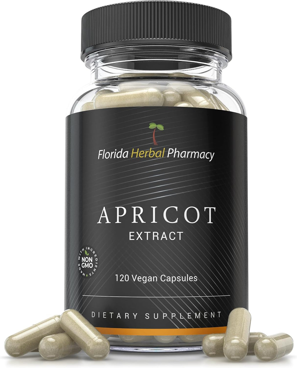 Florida Herbal Pharmacy Cápsulas de Extracto de Albaricoque 20:1 (120 Cápsulas, 500 mg por Cápsula)