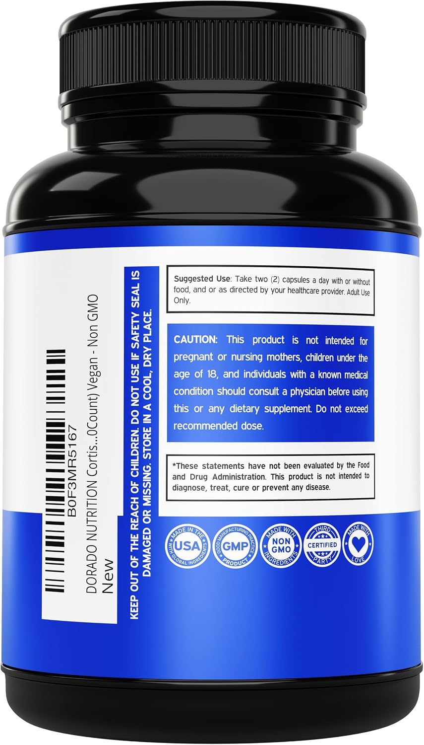 Cortisol Support 14 en 1 | Suplemento para el Equilibrio del Cortisol y el Estado de Ánimo | 60 Cápsulas