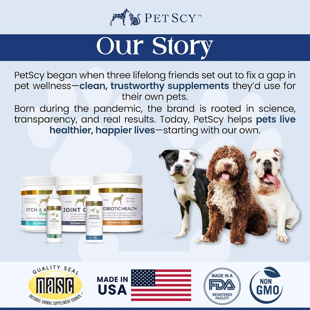 Probióticos en Masticables para Perros - PetScy - 30 Chews