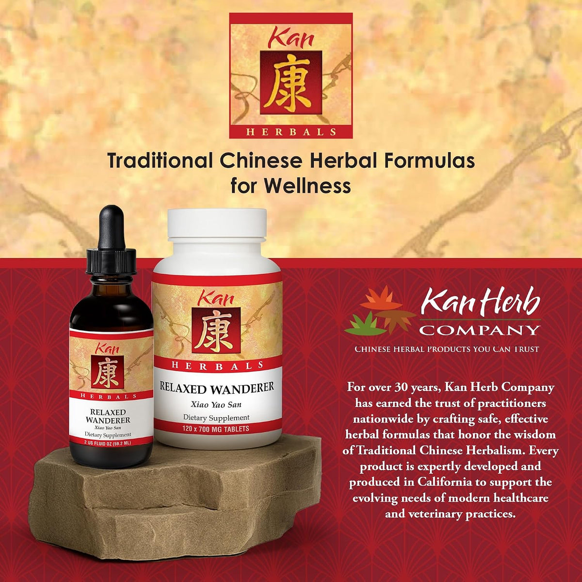 Kan Herbs Relaxed Wanderer Tablets – Fórmula Xiao Yao San, 300 Comprimidos – Image 6