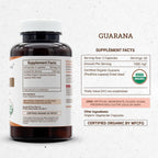 Secrets of the Tribe Cápsulas de Guaraná Orgánico USDA | Suplemento Herbal (120 cápsulas)