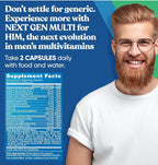 Next Gen Multi for Him - Multivitamínico Avanzado para Hombres - 26 en 1 - 60 Cápsulas Veganas