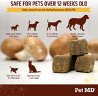 Pet MD Mushroom Immune Support para Perros y Gatos - 120 Comprimidos Masticables