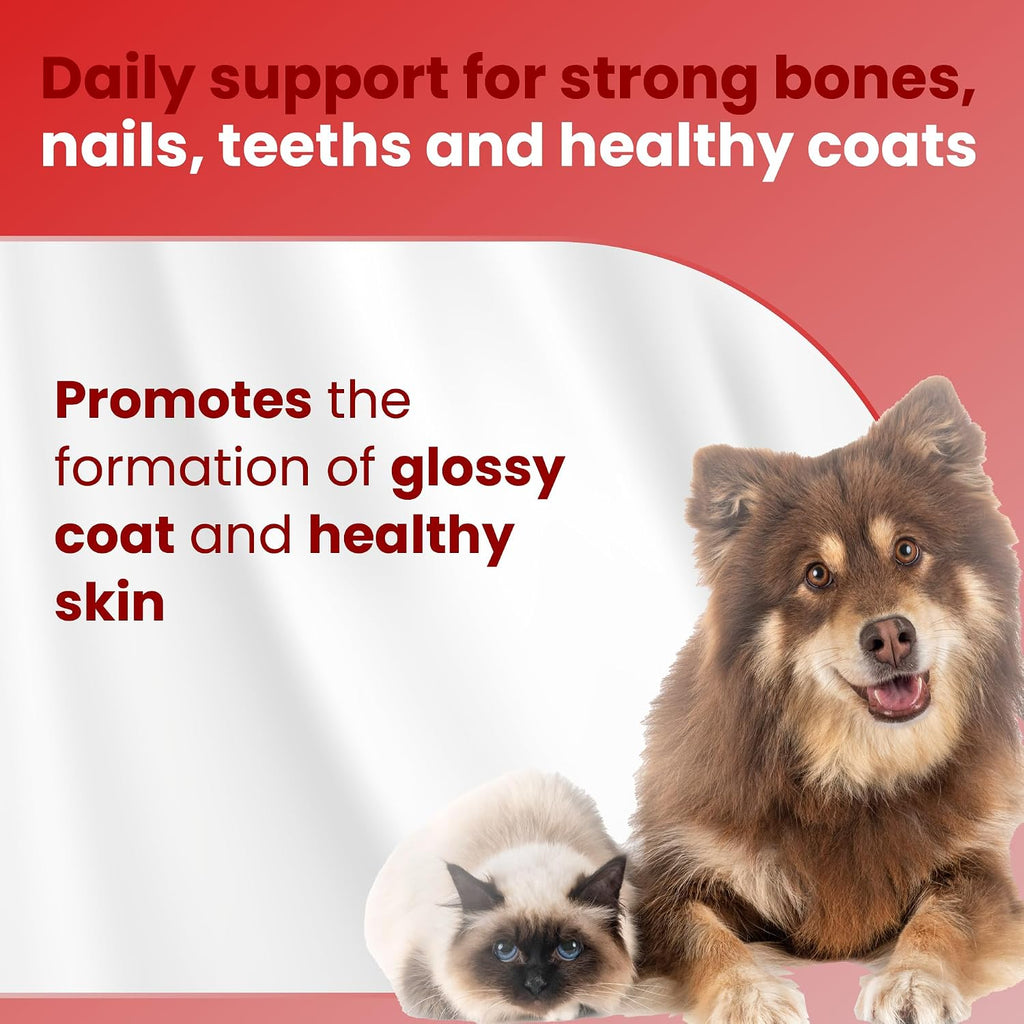 Bio PetActive D-Kaltabs Calcio y Fósforo para Perros y Gatos con Vitamina D3 - 84 Comprimidos Masticables