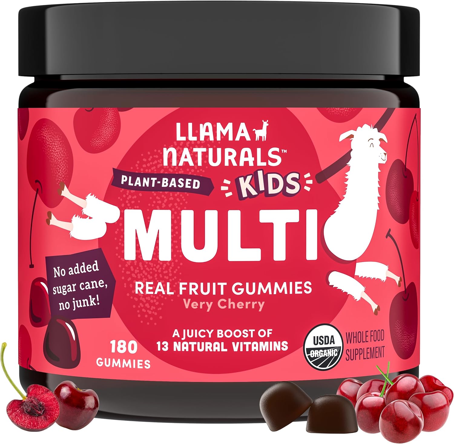 Llama Naturals Gomitas Multivitamínicas para Niños - Fresa, 180 uds