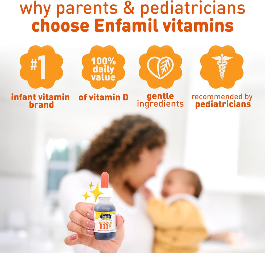 Enfamil Poly-Vi-Sol Gotas Multivitamínicas con Hierro para Bebés y Niños Pequeños, 50 ml
