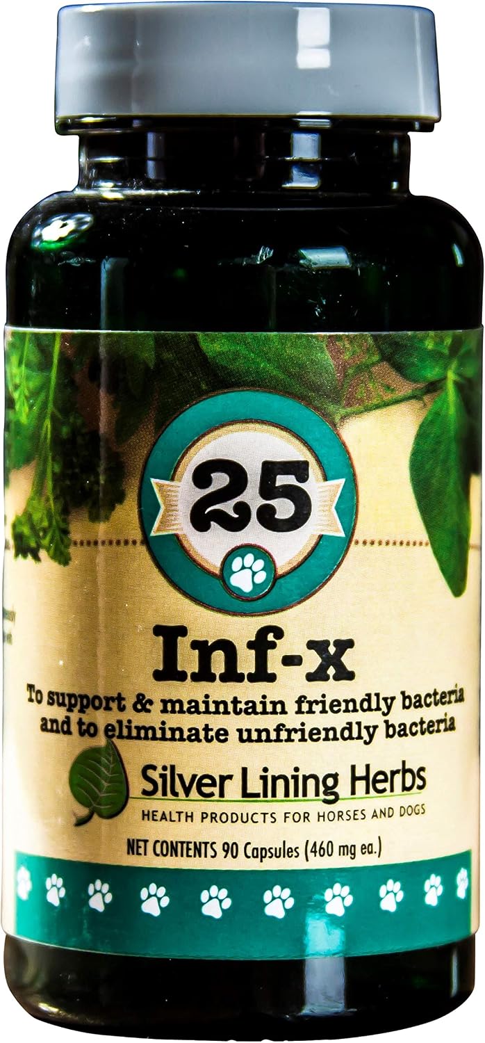 Silver Lining Herbs Canine INF-X - Suplemento Herbal para Perros - 90 Cápsulas