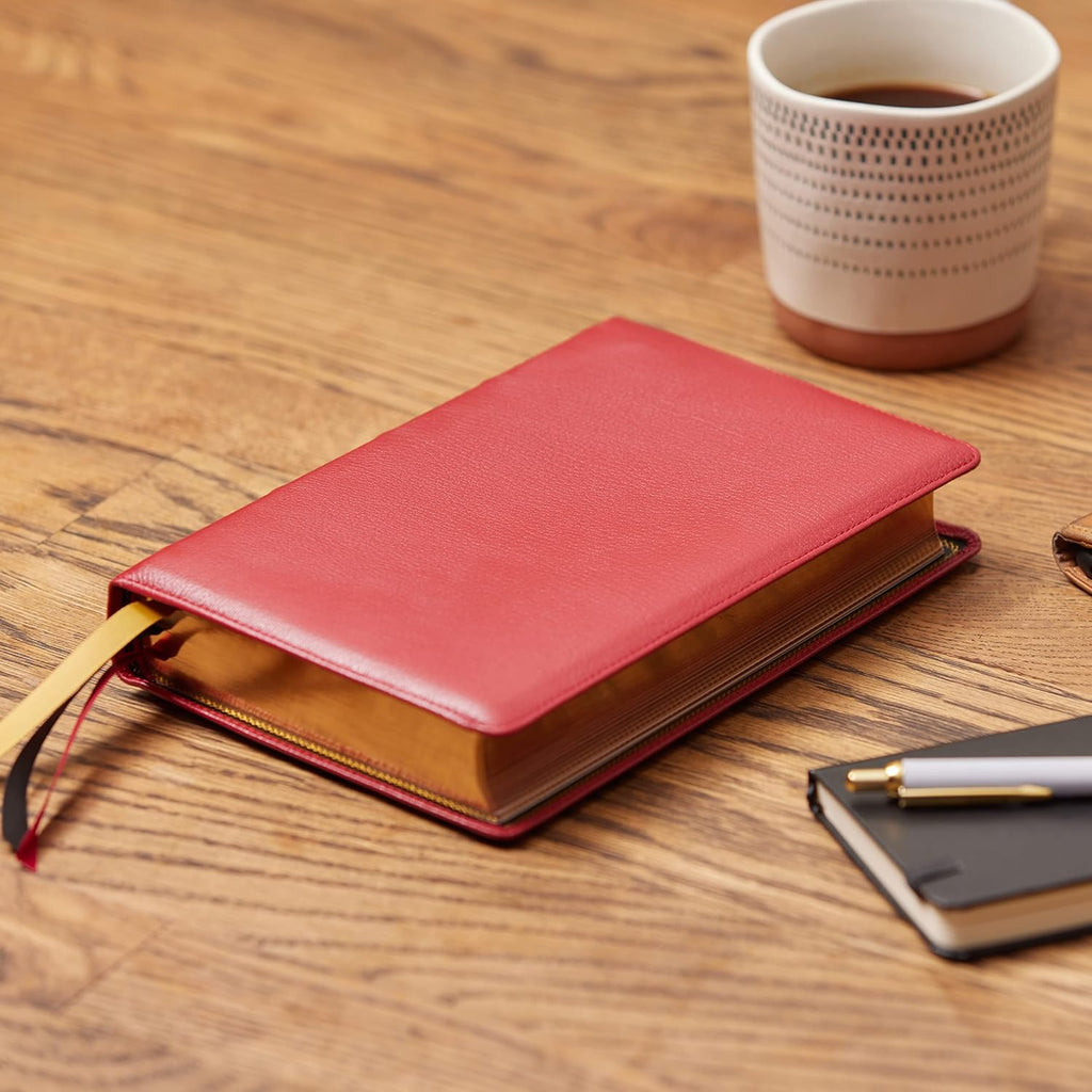 Biblia KJV Letra Grande: Piel de Cabra Roja - Premier Collection (Tamaño Personal, Índice de Pestañas)