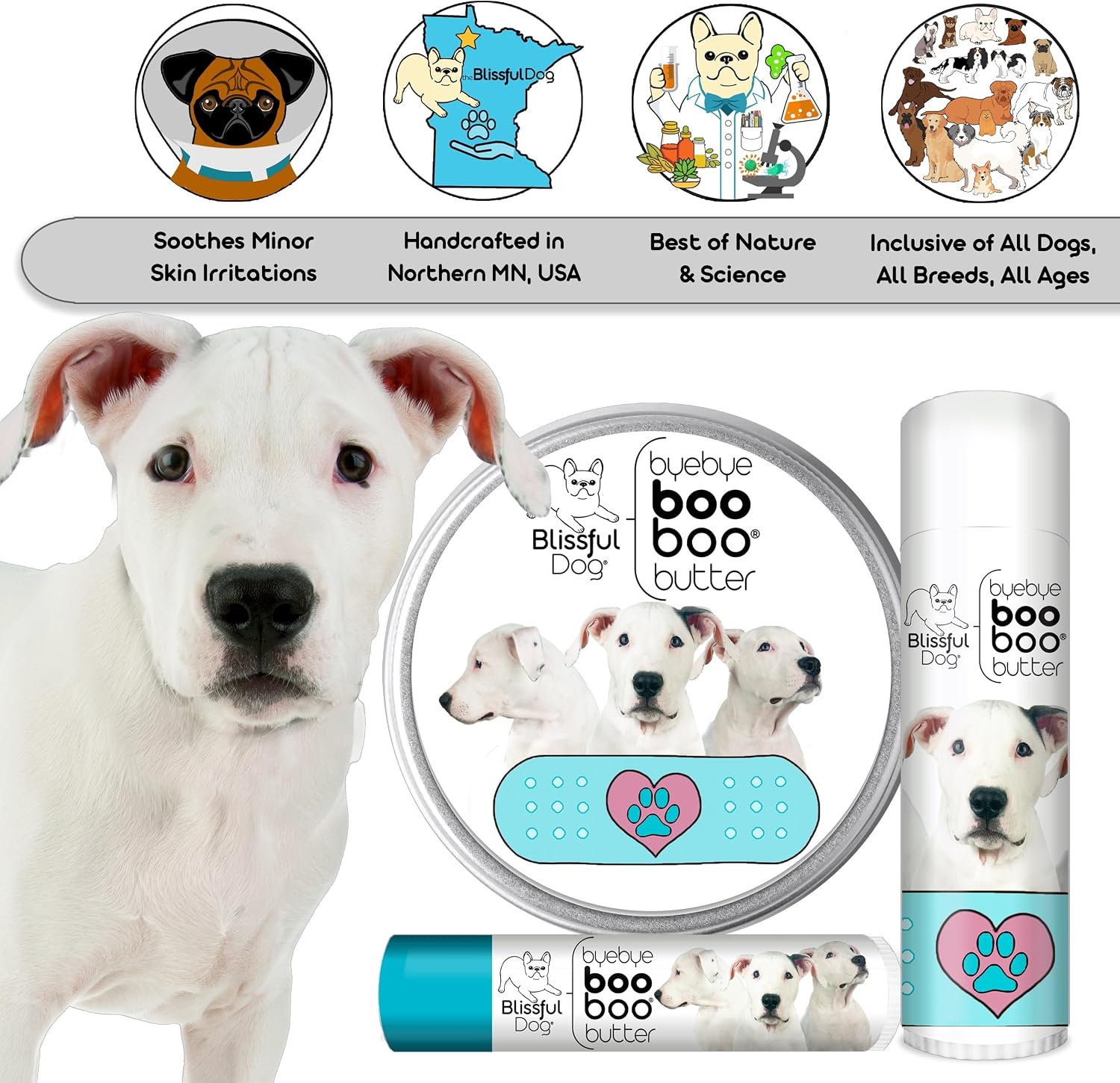 The Blissful Dog Dogo Argentino Boo Boo Butter - 2 oz (57 g)