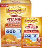Emergen-C 1000 mg Vitamin C with Zinc and B Vitamins, Orange Flavor - 10 Packets