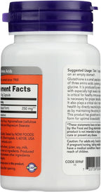 NOW FOODS Glutathione 250, 60 Cápsulas