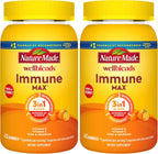 Nature Made Wellblends ImmuneMAX Gominolas con Vitamina C, Zinc, Vitamina D3 y Selenio, 42 gominolas sabor mandarina