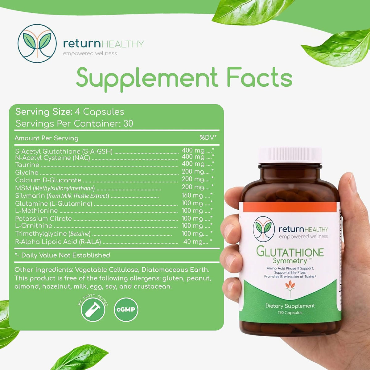 Glutathione Symmetry | S-Acetil Glutatión | Antioxidante y Detoxificación | 120 cápsulas – Image 8