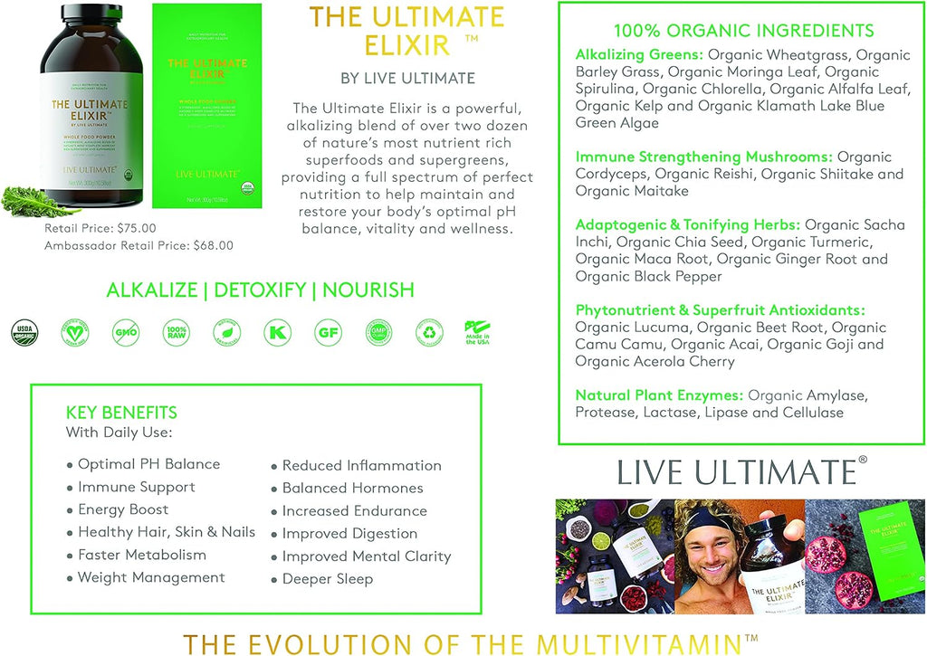 Live Ultimate The Ultimate Elixir 30 Day Supply Pouch