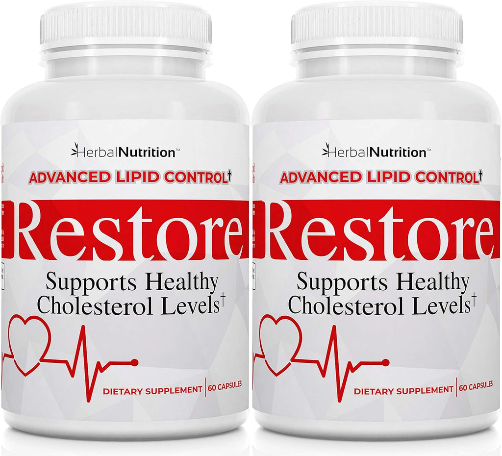Herbal Nutrition Restore – Apoyo Salud Cardíaca y Colesterol, 60 Cápsulas