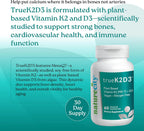 NatureCity TrueK2D3 - Vitamina K2 MK-7 (90 mcg) y D3 de Algas (2500 UI) - 60 Cápsulas Vegetales